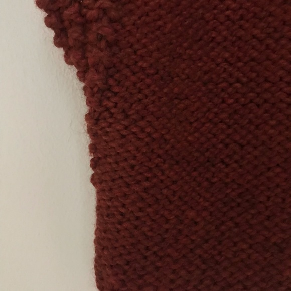 Rust Chunky Knit Handmade Turtleneck Sweater Vest - Picture 4 of 4